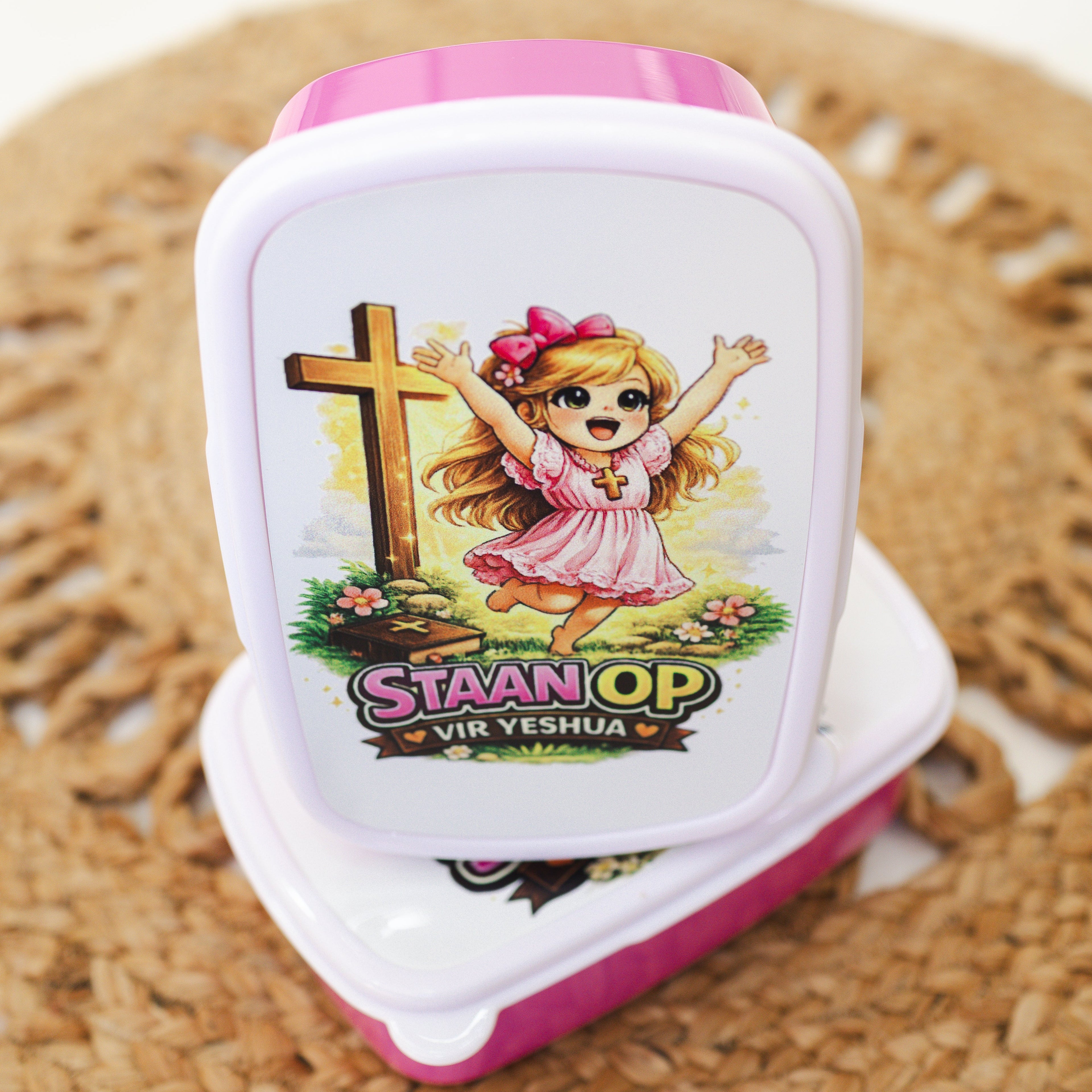 Kids Lunchbox – “Staan Op vir Jesus” (Girl Design)