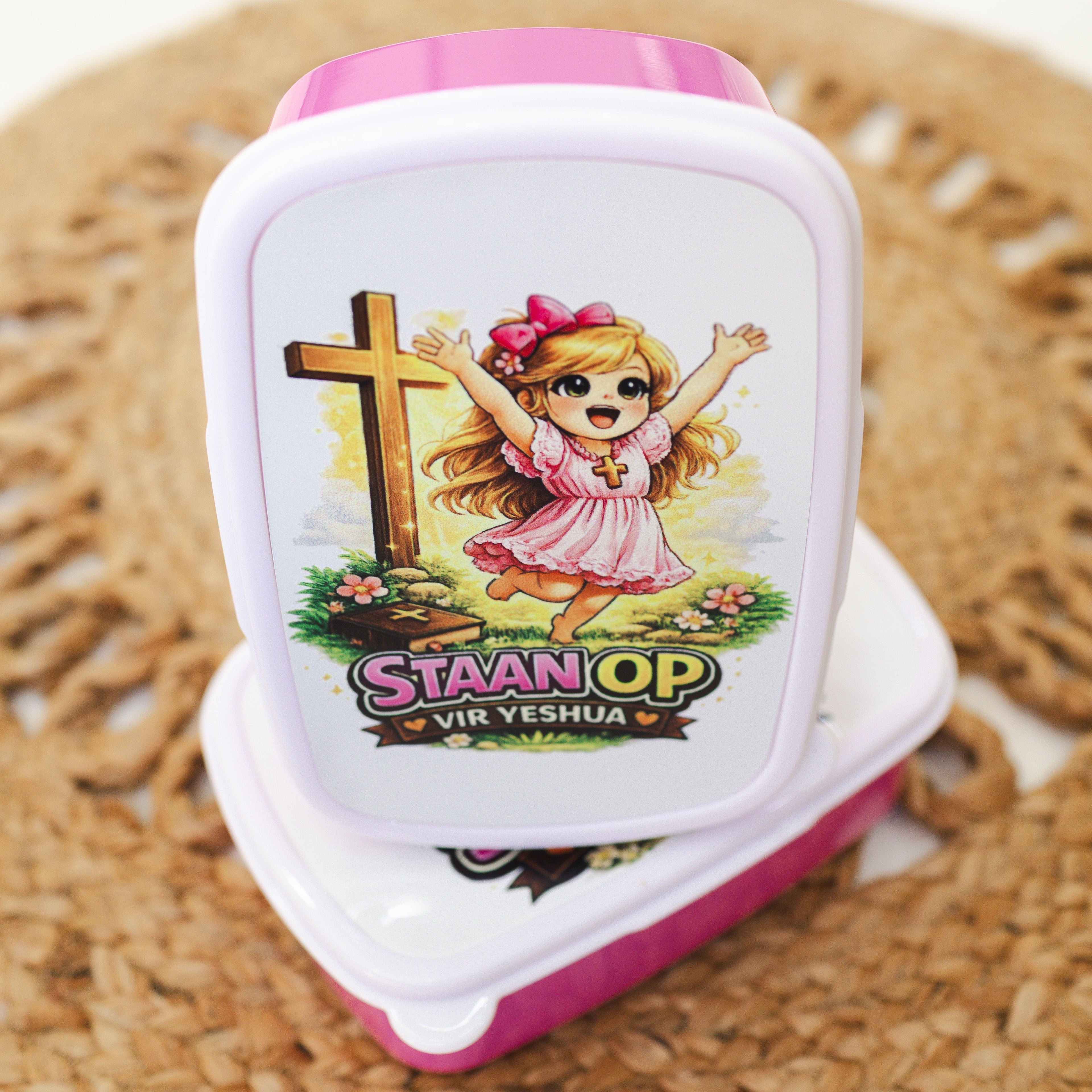 Kids Lunchbox – “Staan Op vir Yeshua” (Girl Design)