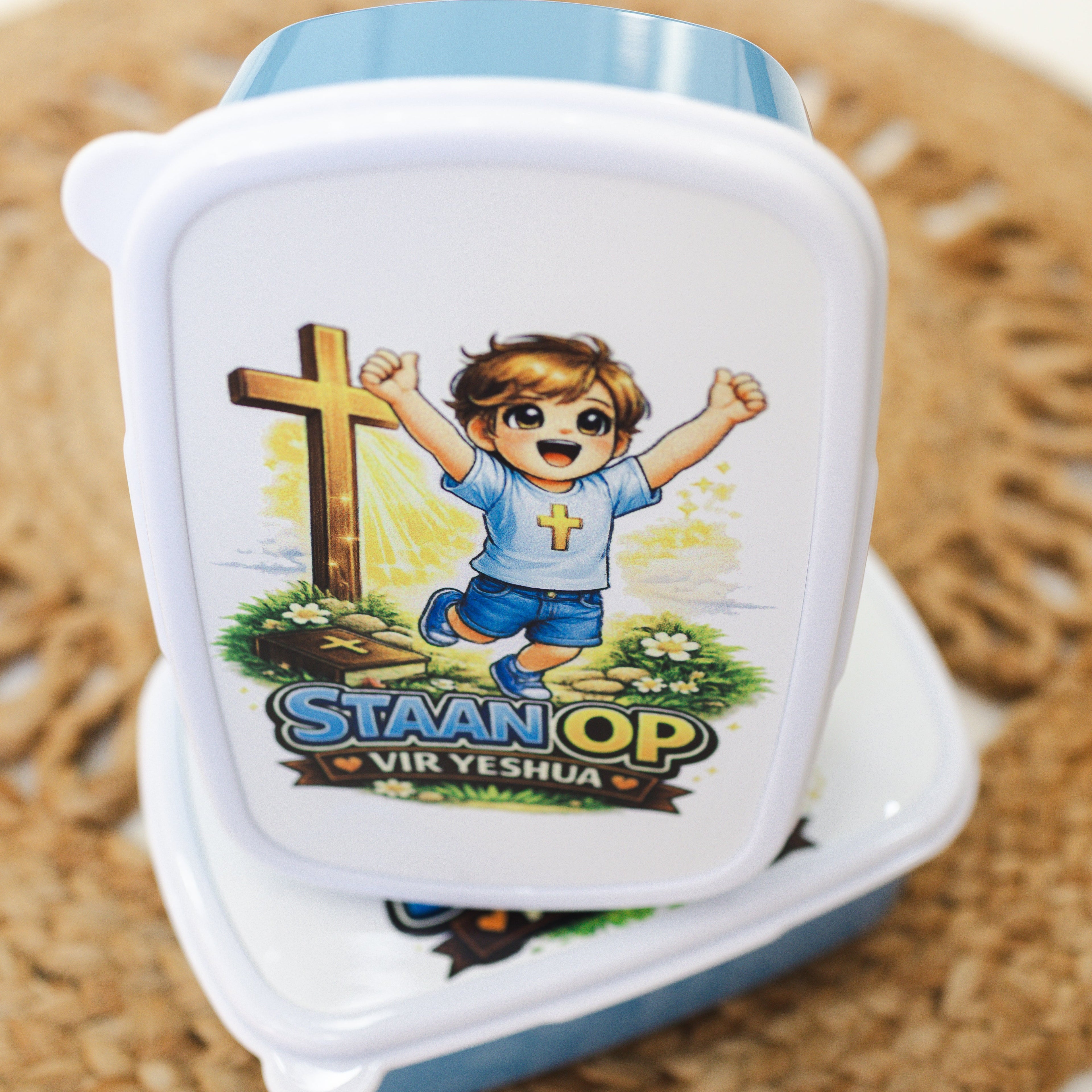 Kids Lunchbox – “Staan Op vir Yeshua” (Boy Design)