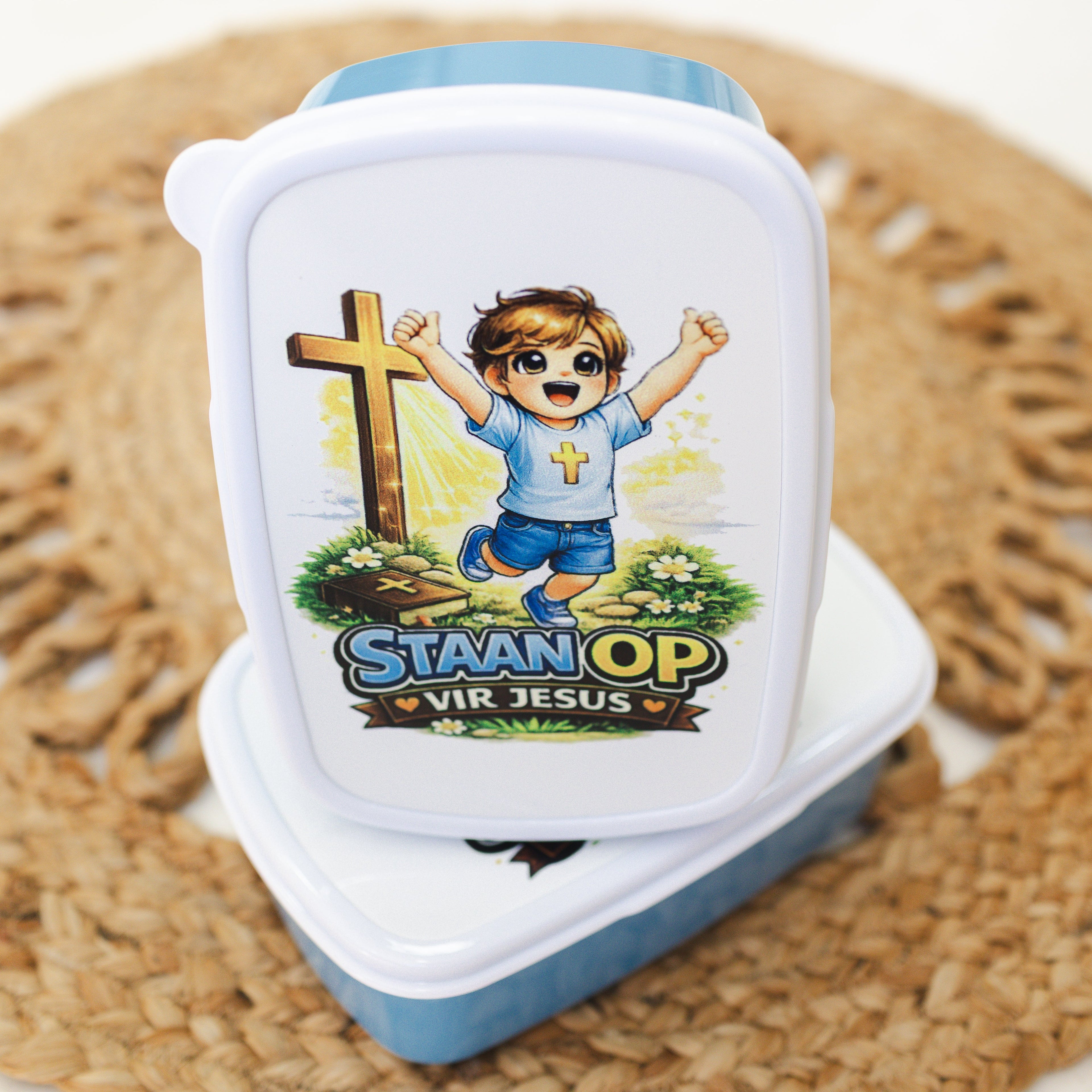 Kids Lunchbox – “Staan Op vir Jesus” (Boy Design)