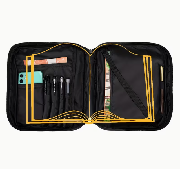 Cross Pattern Print Bible Bag Large Capacity Storage