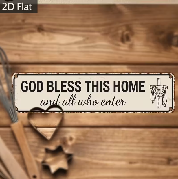 Wall Art - "God Bless This House and All Who Enter"