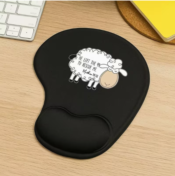 Cartoon Sheep Mouse Pad with Wrist Rest