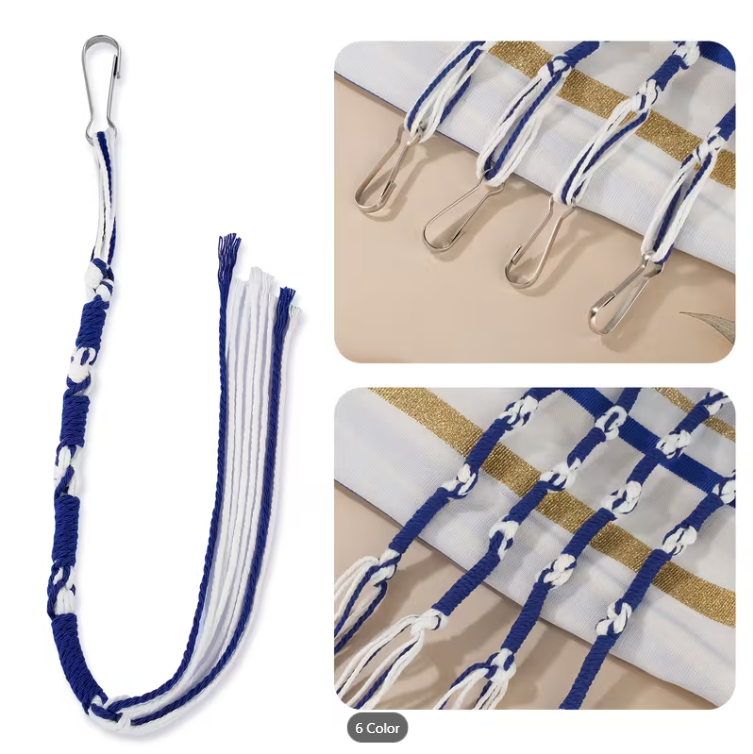 Hand-Woven Tzitzits with Buckle